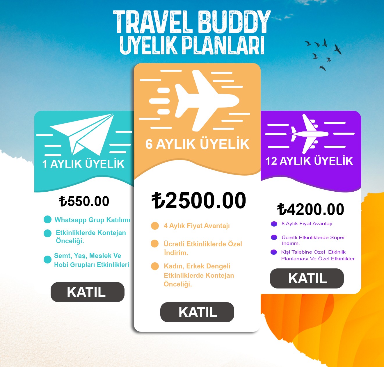 Travel Buddy 12 aylık üyelik aidatı 